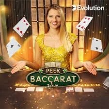 Peek Baccarat slot visual from Evolution available on le-bull.pt