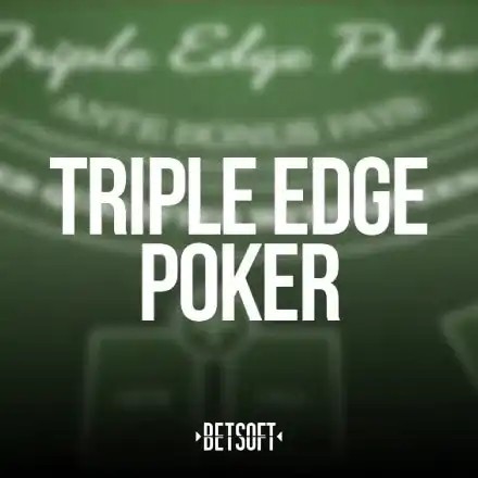 Official Table Games logo: Triple Edge Poker by Betsoft Gaming at LeBull Casino